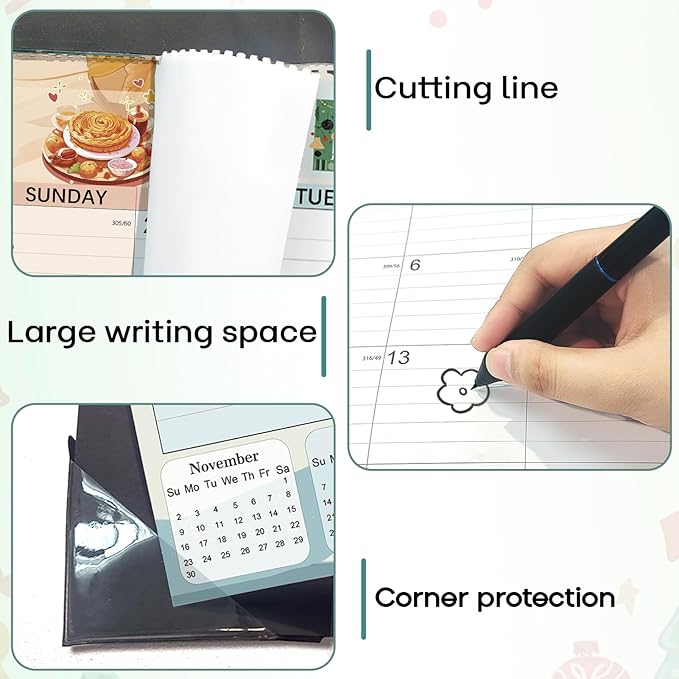 Desk Calendar 2026, Anti Ink Bleed, Ample Space, Extra Large Calendar 2026 with Stickers, 22" x 17" Seasonal Desktop Calendar for Home, Office, Teacher Supplies- Colorful