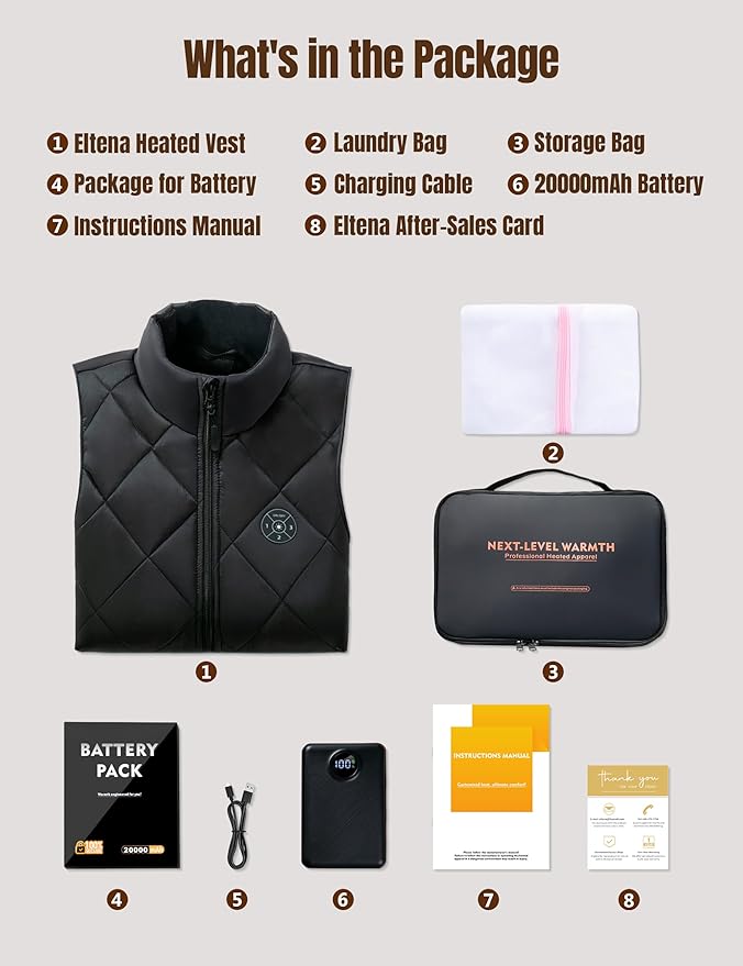 Professional Women's Heated Vest with 20000mAh Battery equipped with Flashlight