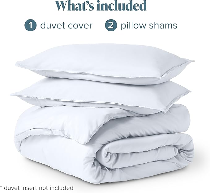 Bare Home Bedding Duvet Cover Oversized King Size - Premium 1800 Super Soft Collection - Lightweight, Cooling Duvet Cover - Soft Breathable Bedding (Oversized King, White)