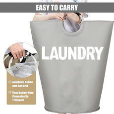 DOKEHOM 160L XX-Large Laundry Basket (7 Colors), Collapsible Laundry Bag, Foldable Laundry Hamper, Folding Washing Bin (Grey, XXL)