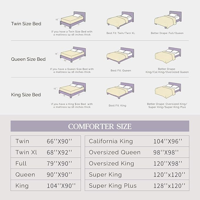 Andency Beige Comforters Queen Size, 3 Pieces Cream Bedding Set & Collections for Women Men, All Season Soft Fluffy Lightweight Pinch Pleat Bed Comforter Set (90x90Inch)