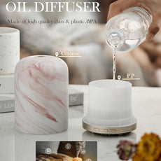 Essential Oil Diffuser – 2.4MHz Ultrasonic Aromatherapy Diffuser, Health Night Light, Timer & Auto Shut-Off, BPA-Free, 120ml Oil Diffuser for Home, Office, Spa, Yoga, Hotel