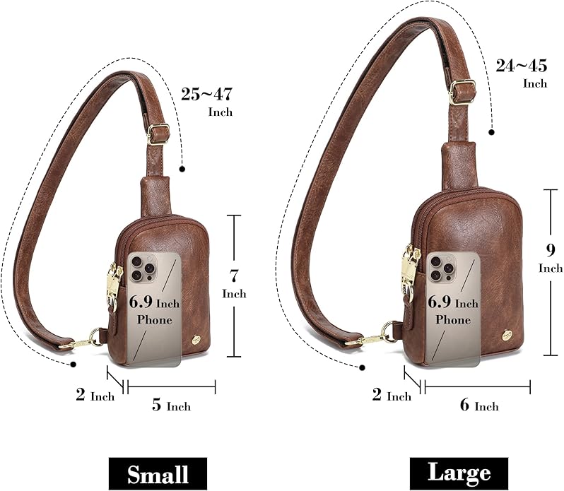 INICAT Travel Small Crossbody Sling Bags Women Cross Body Purses Passport Holder Vegan Leather Fanny Packs Birthday Gifts