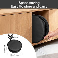 Bucket 17L Cleaning Organizer with Handle with 6 Pockets Foldable Storage Blue Portable Cleaning Bucket Bag Shower Box Home Garden Multifunctional Camping Storage Basket (Black)