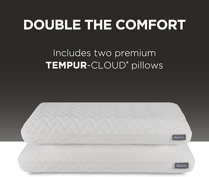 TEMPUR-Pedic TEMPUR-Cloud Pillow, Standard-2-Pack, Standard, White 2 Count