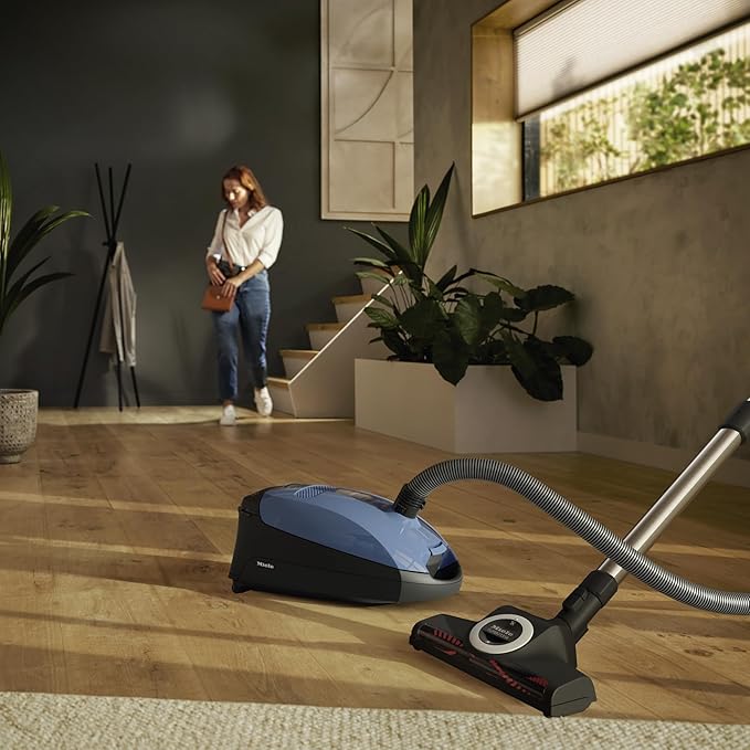Miele Classic C1 Turbo Team Bagged Canister Vacuum, Tech Blue - Portable, Household