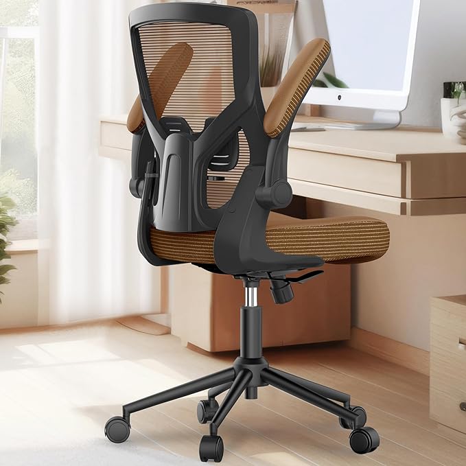Office Chair, High Back Desk Chair Adjustable Height and Ergonomic Design Home Office Computer Chair, Executive Lumbar Support Padded Flip-up Armrest