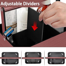 Shower Caddy Portable for College Dorm Room Essential, Bathroom Caddy Organizer with Handle and Adjustable Dividers, Shower Storage Tote, Plastic Shower Basket Bin for Shampoo Toiletry