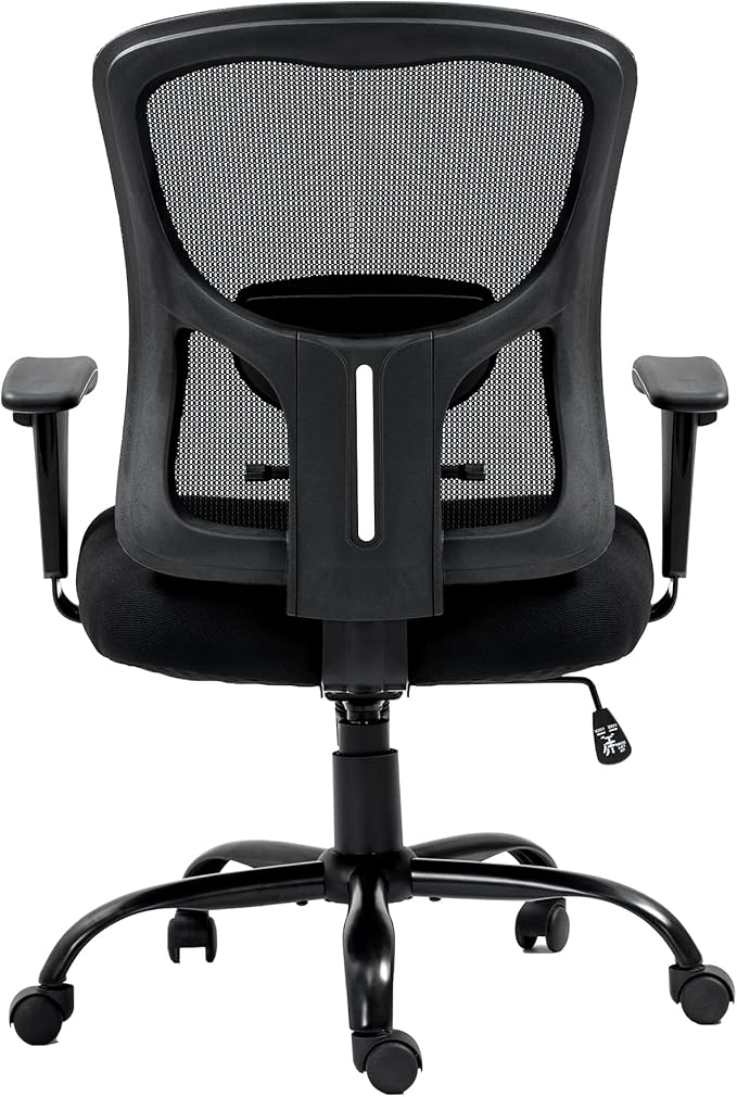 Bigroof Home Office Chair Ergonomic Mesh Desk Chair 400lbs with Adjustable Lumbar Support Arms High Back Wide Seat Task Executive Rolling Swivel Chair for Women Men, Heavy People
