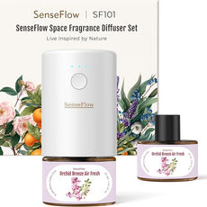 SF101 Pro Waterless Plug-In Air Freshener, 100% Plant-Based Ultrasonic Diffuser, Adjustable 120-Day Scent Air Mist, Covers 100㎡ for Home, Hotel-Orchid Breeze Air Fresh