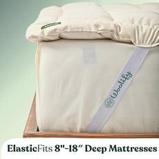 Organic Merino Wool Mattress Topper - Luxury Pillow Top Mattress Pad, Handmade, Non-Toxic, Cooling & Hypoallergenic, Natural Back Pain Relief, Sustainable Bedding (Full)