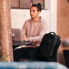 Knack Series 1 Laptop Backpack Fits up to 15 Inch - Knack Bags Carry-On Backpack, TSA Approved, Expandable Travel Backpacks With 3 Day Outfit Capacity (Stealth Black, Medium)