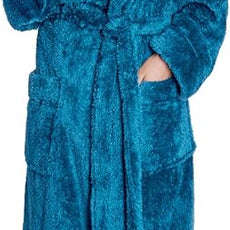 PAVILIA Women Hooded Plush Soft Robe | Fluffy Warm Fleece Sherpa Shaggy Bathrobe