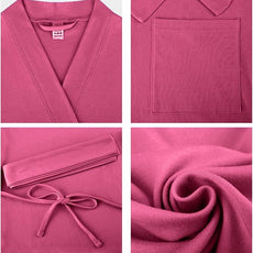 U2SKIIN Womens Robes, 100% Cotton Lightweight Robes 3/4 Sleeves Kimono Knit Soft Loungewear Short Bathrobe