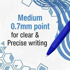 AKVINQ® Walker Gel Pens 12-Pack | 0.7mm Medium Point | Retractable Gel Ink Pen | Premium Matte Finish | Blue Ink | Smudge-Resistant | Comfortable Rubber Grip | Office & School Writing (Blue)