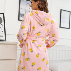 U2SKIIN Women Hooded Fleece Robe, Short Plush Robes for Womens With Hood Soft Warm Spa Bathrobe