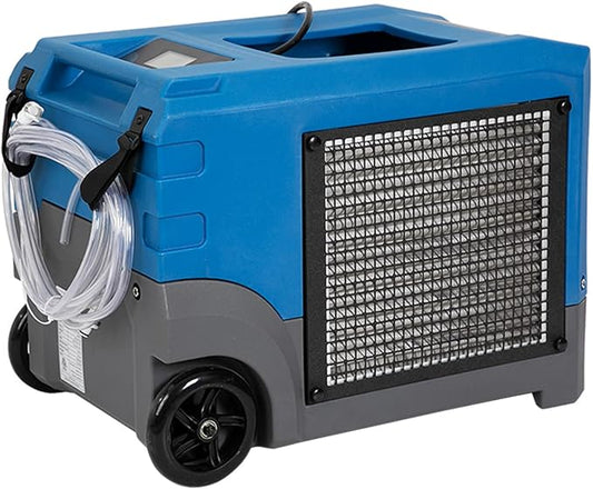 Mounto MOUNTO 268Pints LGR Commercial Compact Dehumidifier with Pump and Drain Hose, LGR Portable Dehumidifier with wheels for Home, Basements, Garages, and Job Sites (Blue)