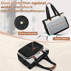 RAINSMORE Teacher Tote Bag for Women Work Bags 15.6 Inch Laptop Tote Bag with Large Cup Holder Nurse Bag Computer Handbag