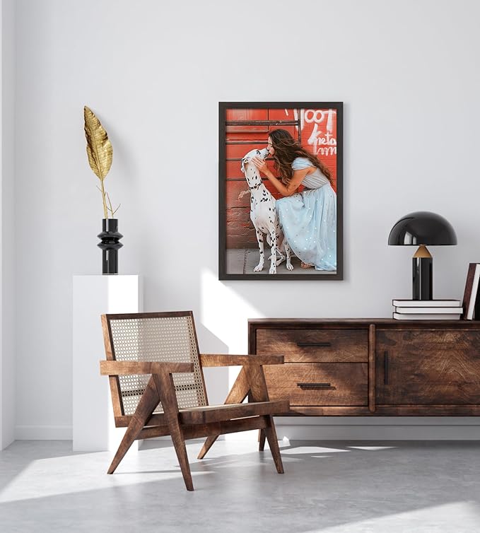 16x24 Frame Set of 3, Black Wood Grain 16x24 Poster Frame for Gallery Wall Mounting (3 Pack,Black)