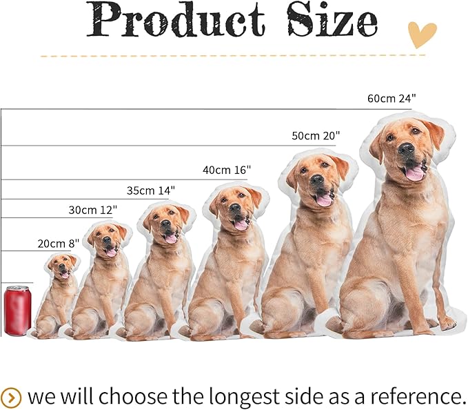 Custom Pillows with Picture, Personalized Face Body Pillow, Custom Pet Pillow Memorial Gifts, Personalized Christmas Valentine's Day Gifts for Women Men Couples (Custom Pillow)