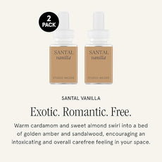 Pura x Studio McGee Home Scent Refill - Smart Air Diffuser - Up to 120-Hours of Luxury Fragrance per Refill - Home Essential - Clean & Safe Diffuser Fragrance - 2 Pack, Santal Vanilla