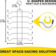 1 Pack Closet-Organizers-and-Storage,6 Tier Tank-Top-Hangers-Space-Saving,Closet-Organizer,Non-Slip Hanging Sport Bras Holder,Dorm-Room-Essentials-for-College-Students-Girls Camisoles Swimsuits Dress