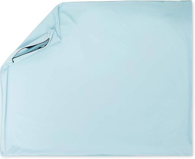 Cover Only for Premium Microbead Bed Pillow, X-Large Extra Smooth - Ultra Comfortable Sleep with Silk Like Anti Aging Cover 85% Spandex/ 15% Nylon Breathable, Cooling Sweet Baby Blue