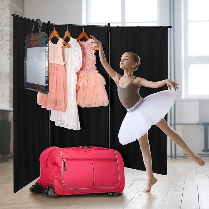 Travel Hanging Mirror Portable 16.5 x 11.8 Inch Shatterproof Back Door Hanging Makeup Mirror Wall Mounted for Camping, Dorm, Hiking, Backpacking, Dancers Event