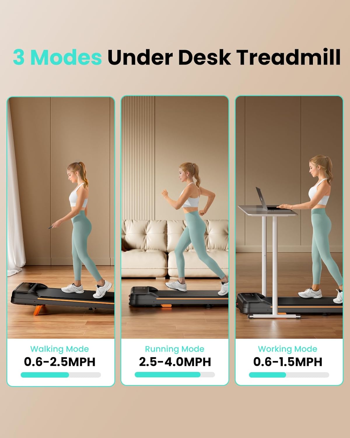 Walking Pad, Under Desk Treadmill with Incline for Home Office 2.5HP Portable Walking Treadmill with 265 Lbs Weight Capacity Walking Machine, Remote Control, LED Display Dormly