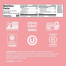 Cure Hydration | Plant-Based Electrolyte Drink Mix | No Added Sugar | FSA-HSA | Dehydration Relief Powder Made with Coconut Water | Non-GMO | Vegan | 28 Servings Jar - Strawberry Kiwi