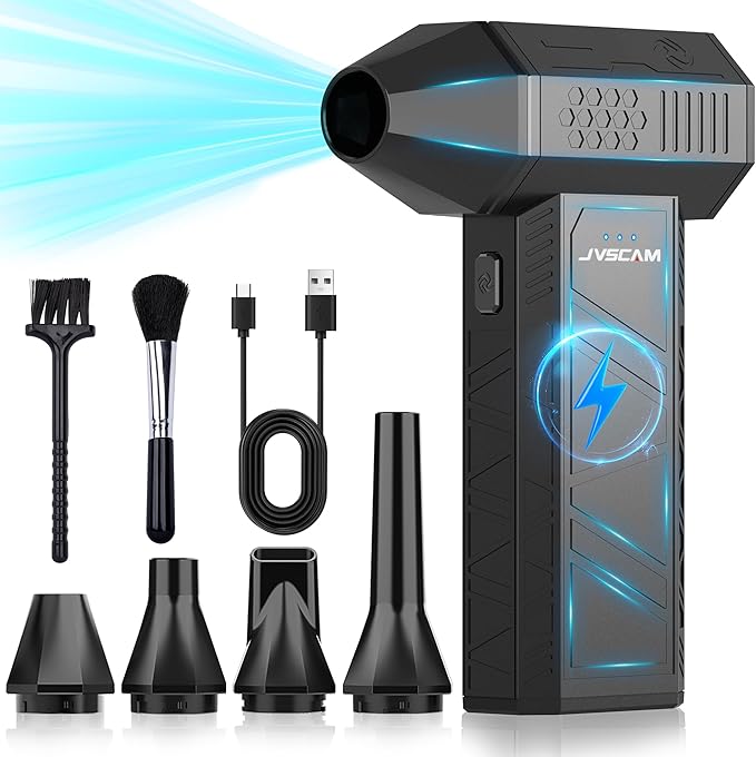 X3 Compressed Air Duster - Electric Air Duster with Brushless Motor,3 Gear Adjustable - mini Snow Blower- Rechargeable Air Duster for PC, Keyboard, Car,Outdoors,Home,Snow and Leaves Clearing