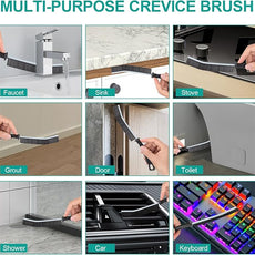 Crevice Cleaning Brush,New Multifunctional Gap Cleaning Brush Tool,Thin Scrub Brush Hard-Bristled Gap Scrub Brush for Bathroom Kitchen Tiles Window Door Slots(5pcs)