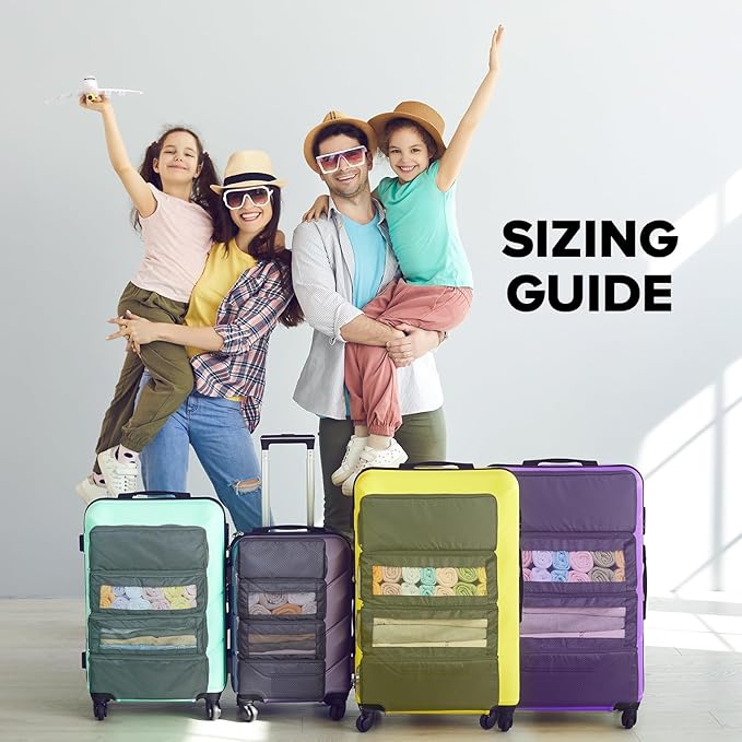 Suitcase Organizer, Travel Luggage Organizer Hanging Shelves Packing Cube Closet/Collapsible Portable Travel Organizer for Carry-on