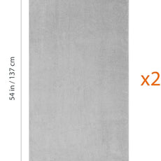 Amazon basics 2 piece Lightweight quick-dry bath towel, 100% cotton, Platinum, 54