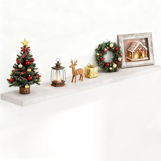 Fun Memories 72 Inch Floating Shelves for Wall, 72x9.3 Large Floating Shelf for Bedroom, Kitchen, Bathroom, Wall Mounted Rustic Wood Shelves with Invisible Bracket for Books, Decor, Brich