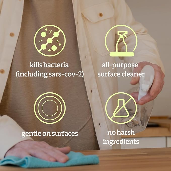 BRIOTECH Sanitizer Disinfectant Hypochlorous Spray, Kill 99.99% of Viruses & Bacteria, Control Mold, Eliminate Odor, Gentle for Nursery & Play Rooms, Food Contact Surface Sanitizer, 4 fl oz