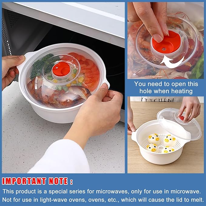 Microwave Bowls with Lids Microwave Safe Bowls Microwavable Dishes for Heating Food, Dorm Kitchen Essentials, Cookware Kitchen Supplies, BPA Free
