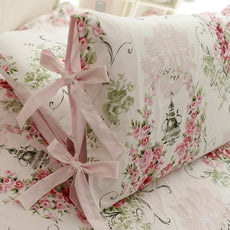 FADFAY Rose Floral 4 Piece Bed Sheet Set 100% Cotton Deep Pocket-Cal King
