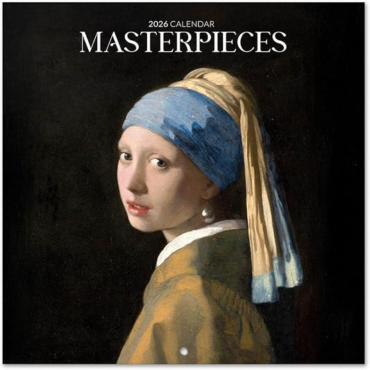 Art Masterpieces Wall Calendar 2026 12" x 12" FSC® Plastic Free - Starts Week On Sunday | Family Planner Art Calendar 2026