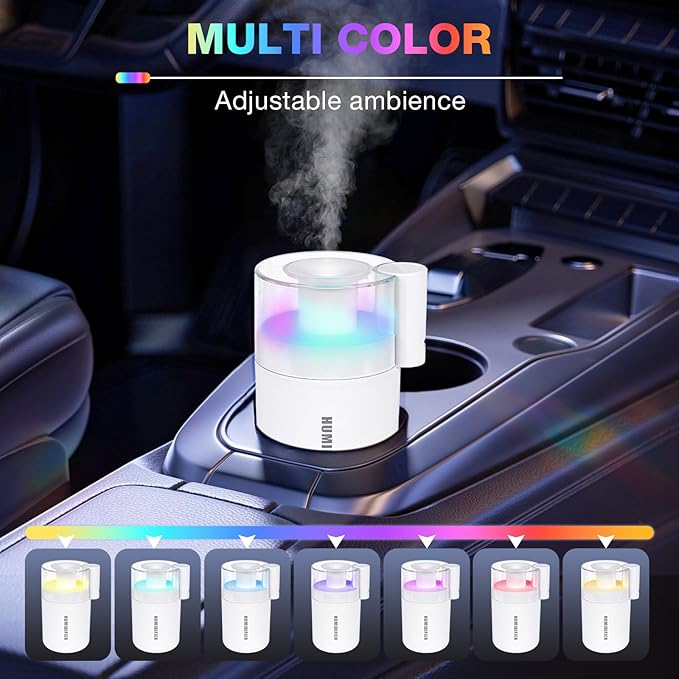 Portable Mini Humidifier, 180ml USB Cool Mist Small Humidifiers for Bedroom, Personal Desktop Humidification for Car Office Travel & Indoor Plants(White)