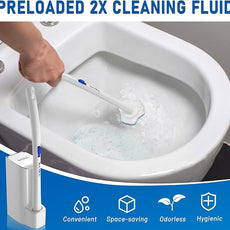 KOKL Disposable Toilet Brush, Toilet Bowl Cleaner Brush with 50PCS Toilet Brush Refills, Toilet Cleaner Refill Pads, Disposable Toilet Bowl Brush and Storage Caddy for Bathroom Cleaning(1-Set)