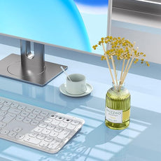 MIZZEO Reed Diffuser Set, Banana 6.76 fl oz Highly Scented Room Diffuser Home Fragrance Essential Oil Reed Flower Diffuser, House Bedroom Office Decor & Gifts