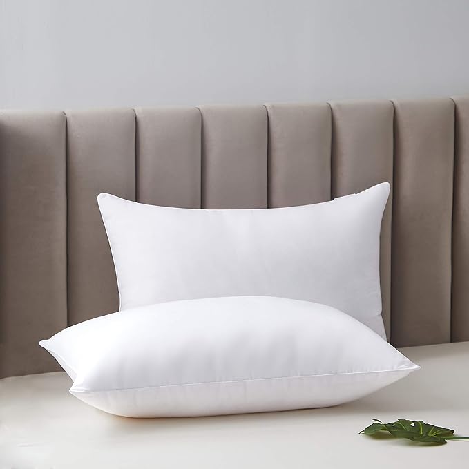 Acanva Bed Pillows for Sleeping, Cooling Hotel Quality with Premium Soft 3D Down Alternative Fill for Back, Stomach or Side Sleepers, Standard (Pack of 4), White