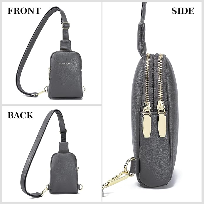 INICAT Travel Small Crossbody Sling Bags Women Cross Body Purses Passport Holder Vegan Leather Fanny Packs Birthday Gifts