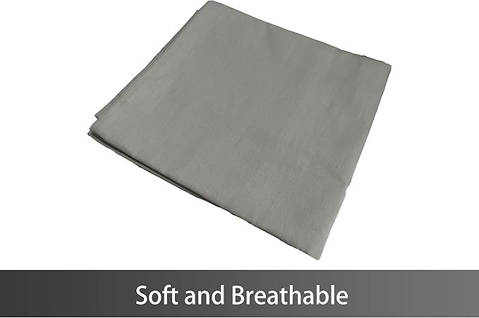iMaylex Soft 100% Egyptian Cotton Zipper Pillow Case, Cozy and Lightweight Pillowcase, Easy Care, Light Grey, Body, 20" x 54"