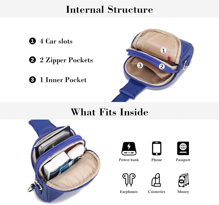 INICAT Travel Small Crossbody Sling Bags Women Cross Body Purses Passport Holder Vegan Leather Fanny Packs Birthday Gifts