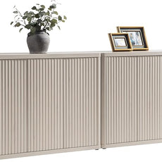 SICOTAS Buffet Cabinet with Storage Accent Sideboard with 6 Doors Modern 93.2