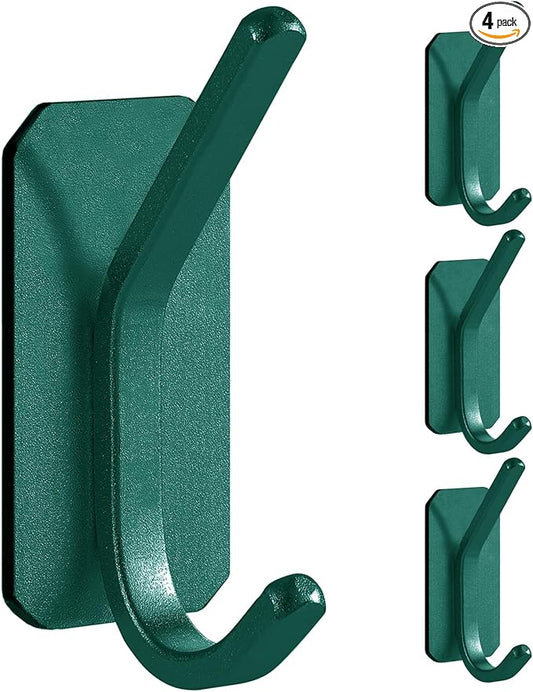 Paoli Heavy Duty Adhesive Wall Hooks (4, Emerald)