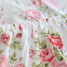 FADFAY Cotton Bed Sheets Set Shabby Rose Floral Print Sheet Bedding 4-Piece Twin Extra Long Size