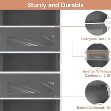 5-Tier Over The Door Storage Organizer with 10 Side Mesh Pockets, 48 lbs Load Capacity, 3 Hooks Design, Door Hanging Organizer with Clear Windows for Bathroom, Bedroom, Nursery, Kitchen-Grey